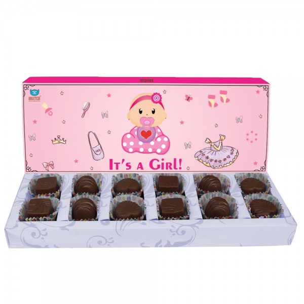 BOGATCHI Gift Ideas, Chocolate Gift for Baby Shower, Pinkirl 120 g BOGATCHI Gift Ideas, Chocolate Gift for Baby Shower, Pinkirl 120 g